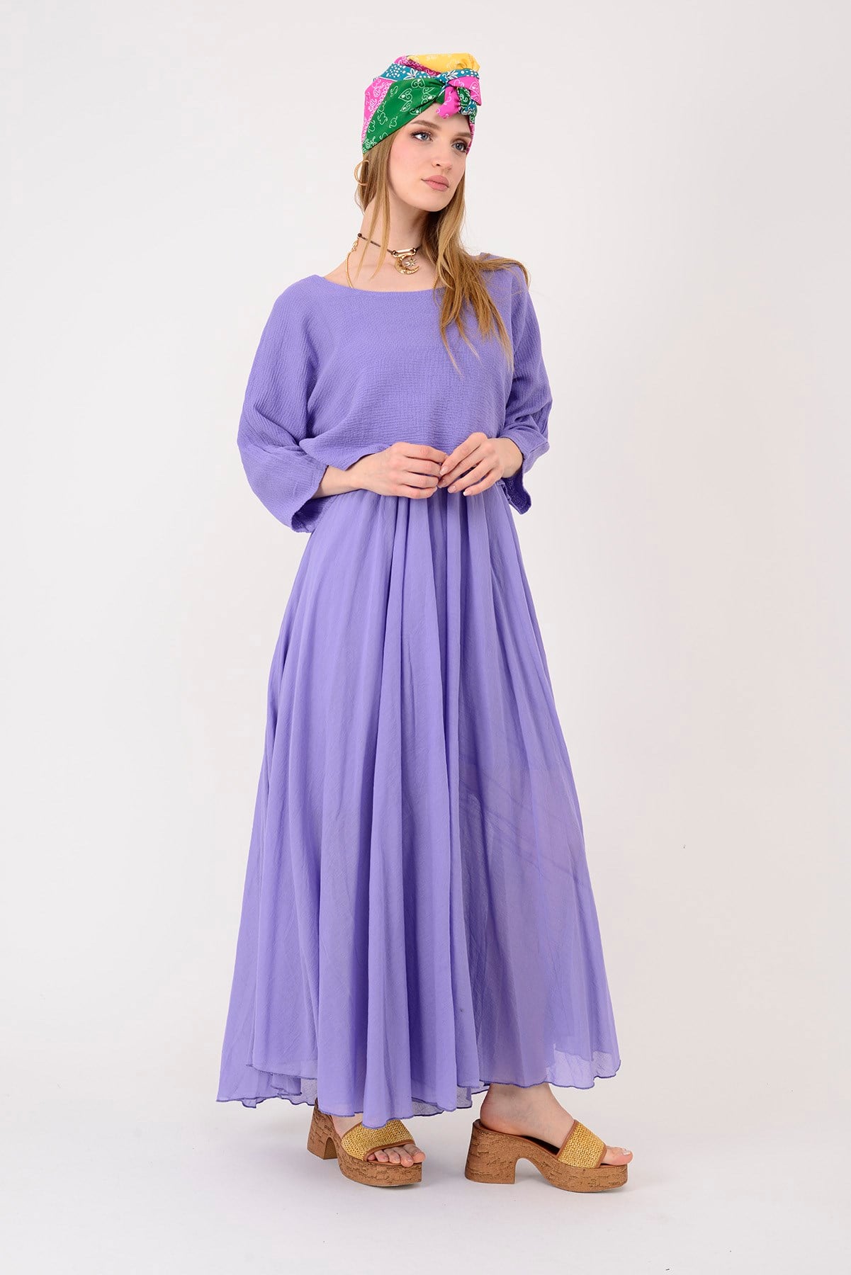 228304 DUAL 2Lİ PAMUK ELBİSE