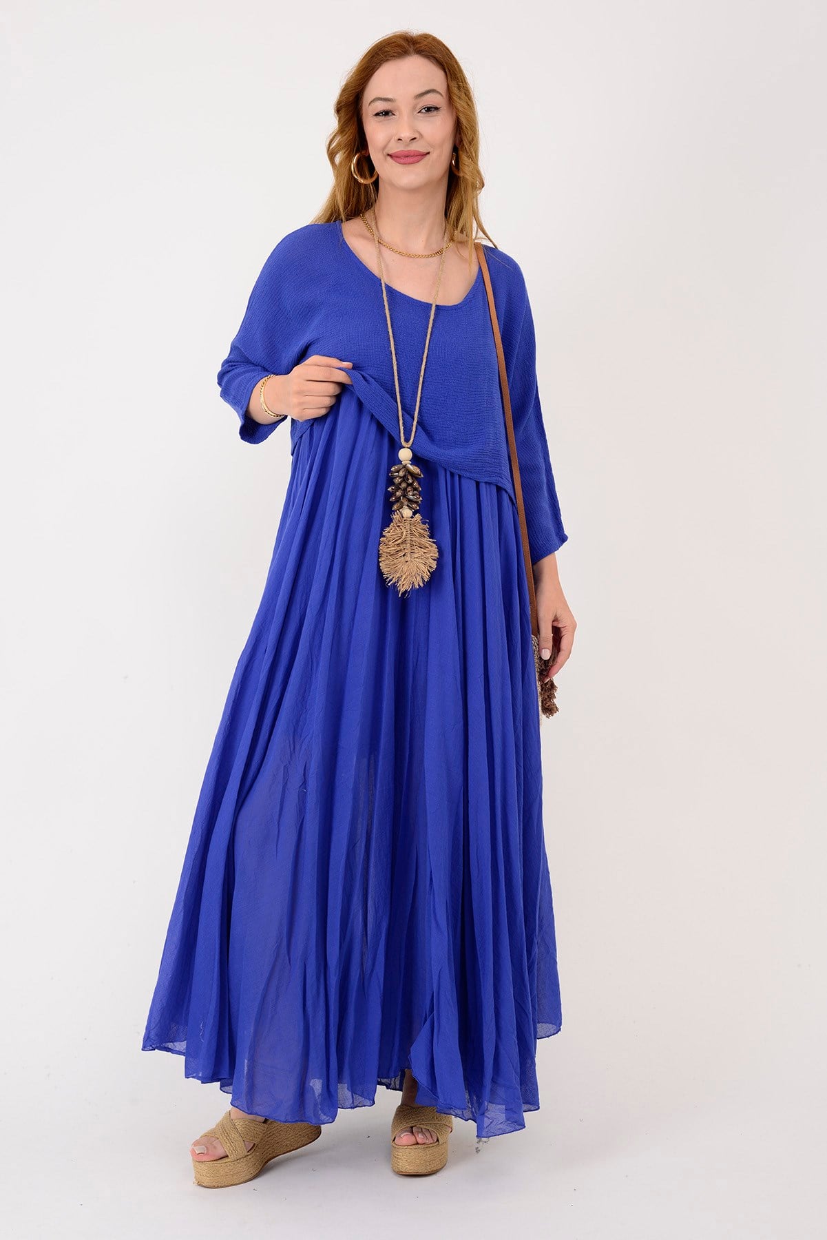 228304 DUAL 2Lİ PAMUK ELBİSE