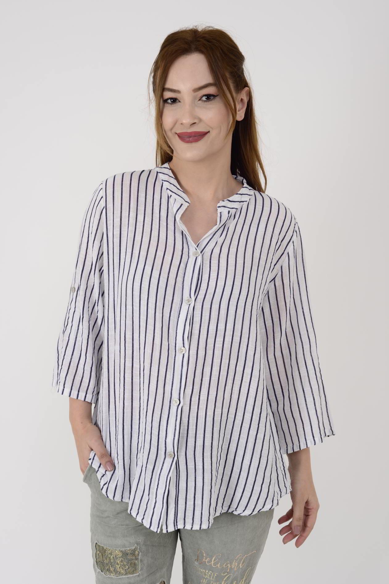 25003 LINE ÇİZGİLİ GÖMLEK