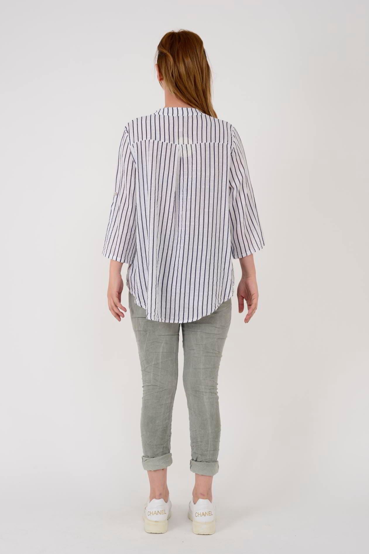 25003 LINE ÇİZGİLİ GÖMLEK