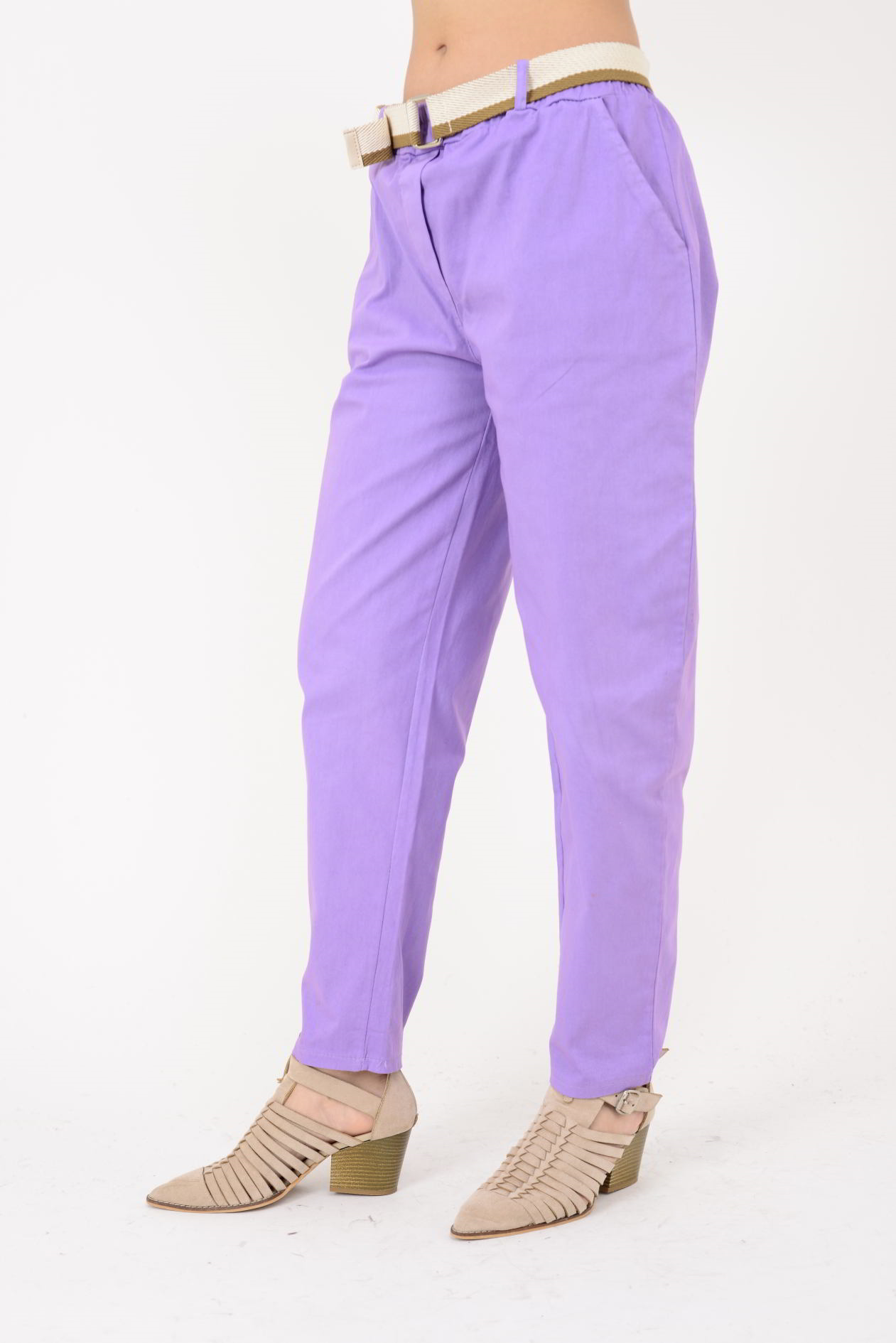 242979 KEMER DETAYLI GABARDİN PANTOLON