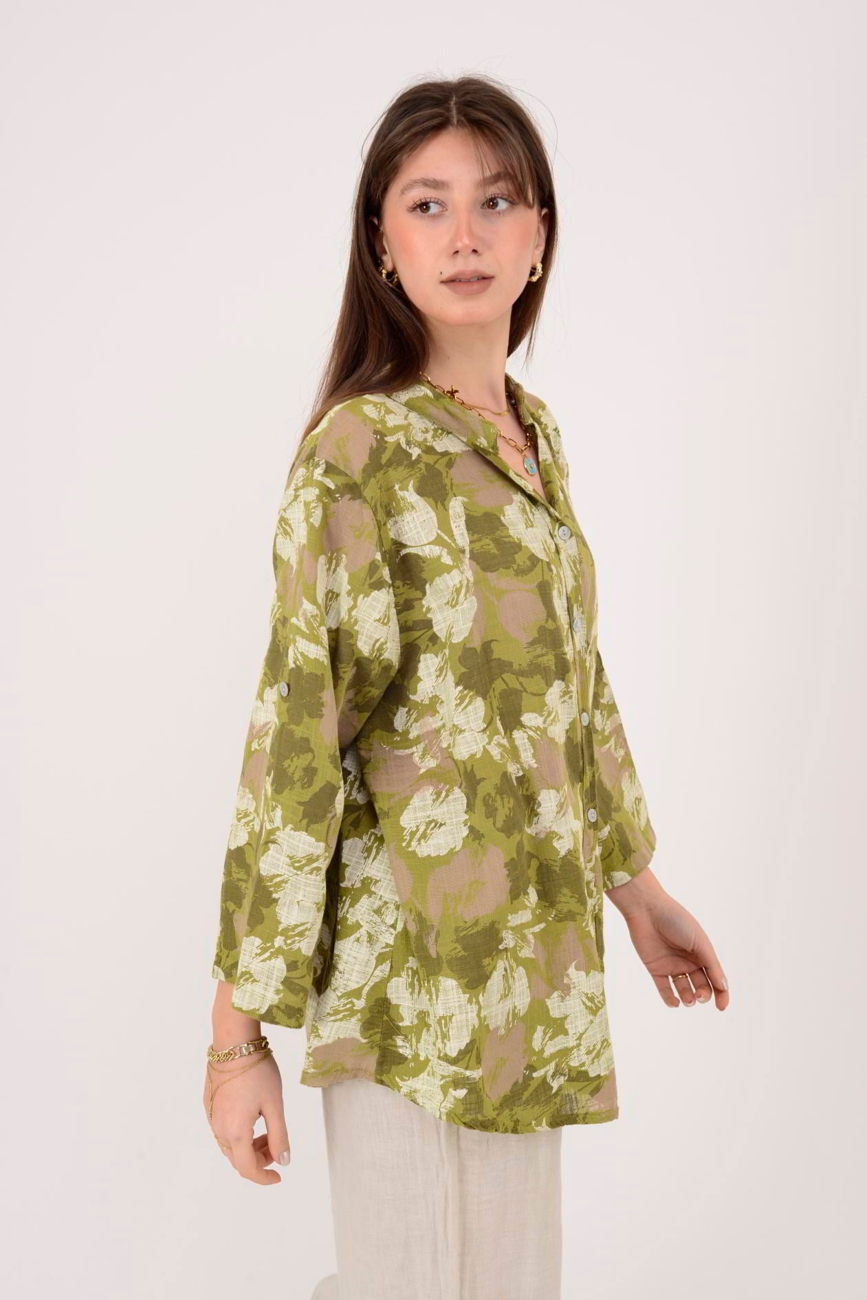 25003 BATİK DESEN GÖMLEK