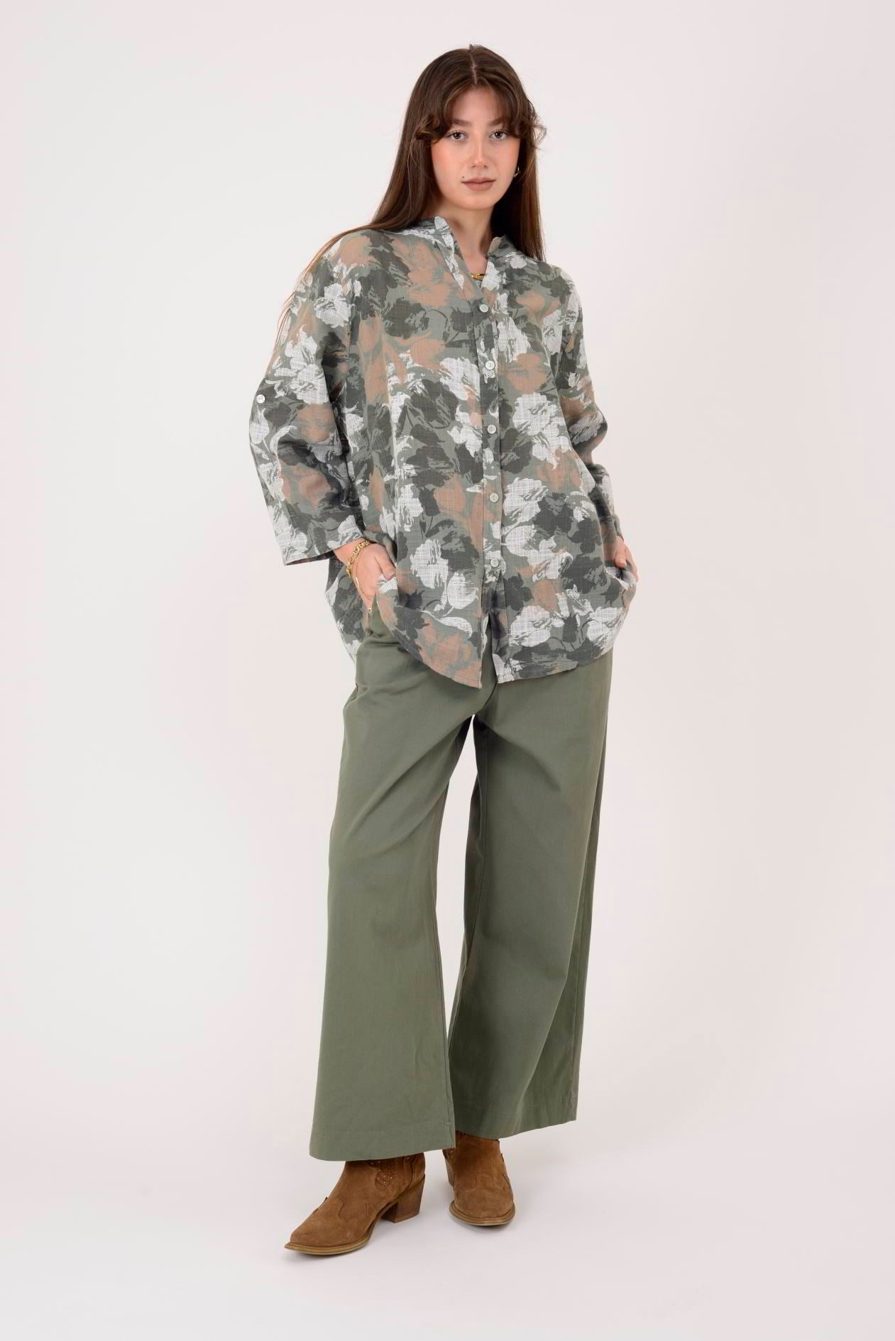 25003 BATİK DESEN GÖMLEK