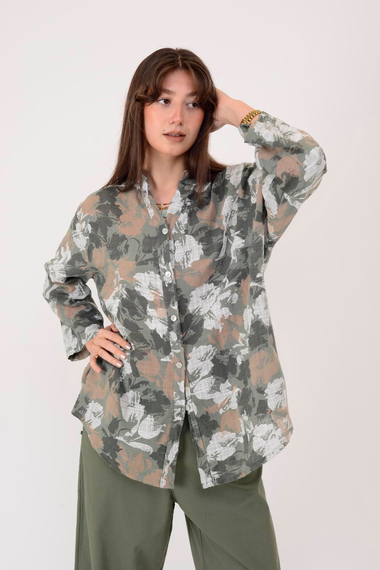 25003 BATİK DESEN GÖMLEK