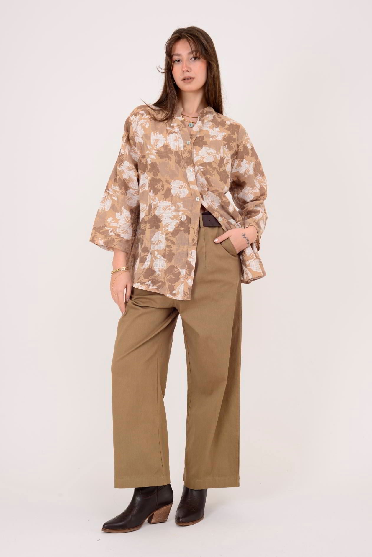 25003 BATİK DESEN GÖMLEK