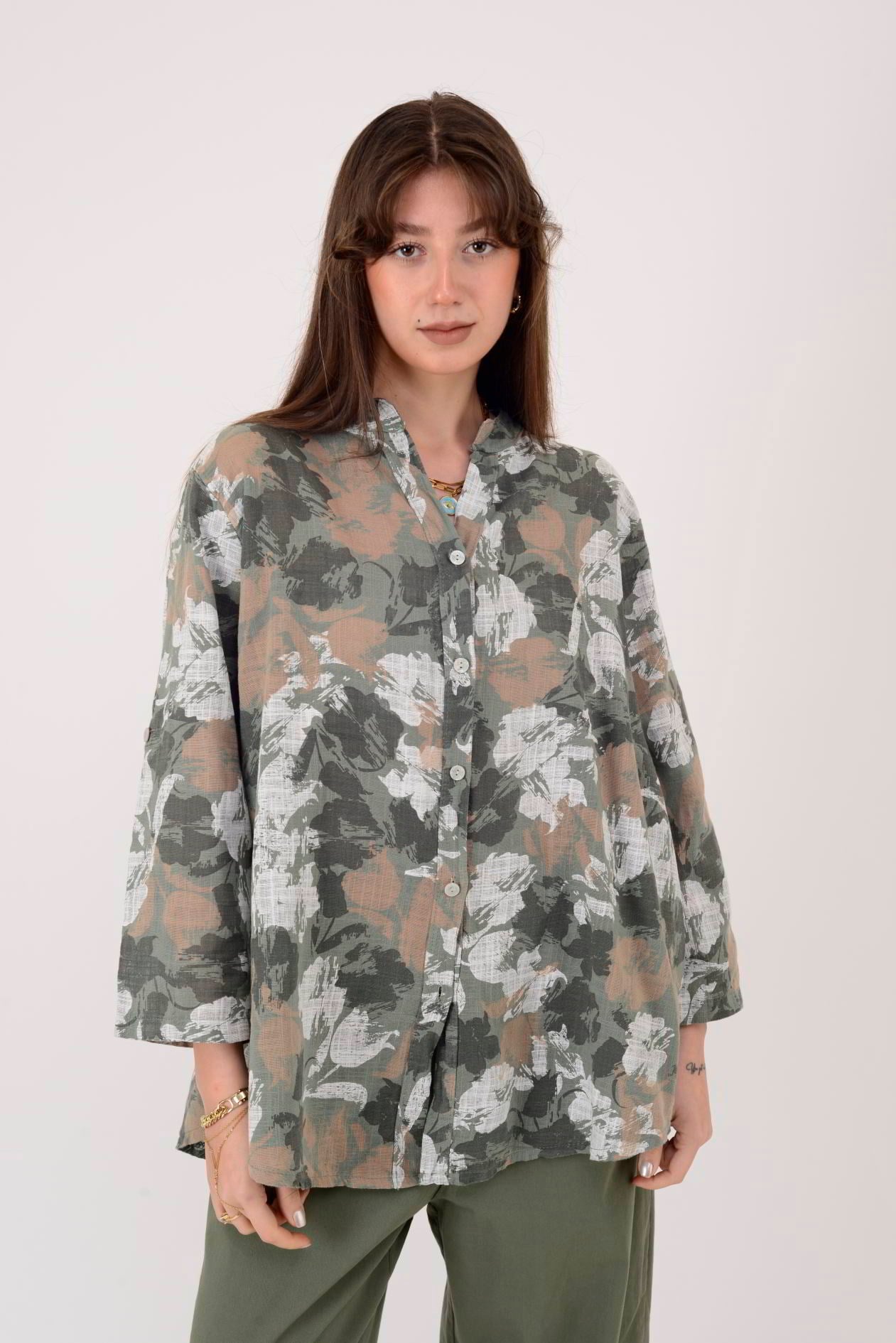 25003 BATİK DESEN GÖMLEK