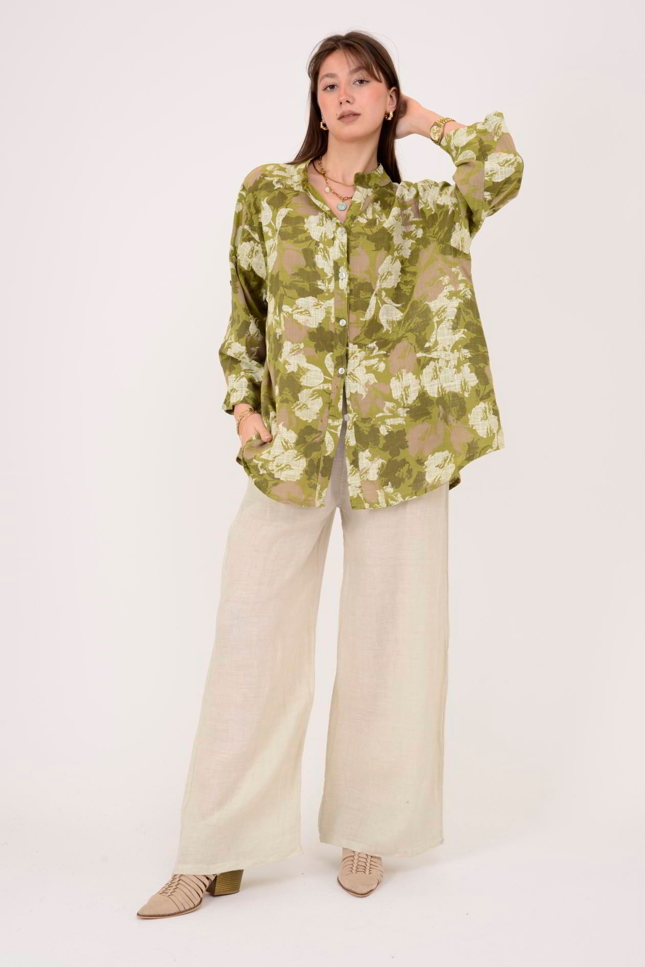 25003 BATİK DESEN GÖMLEK