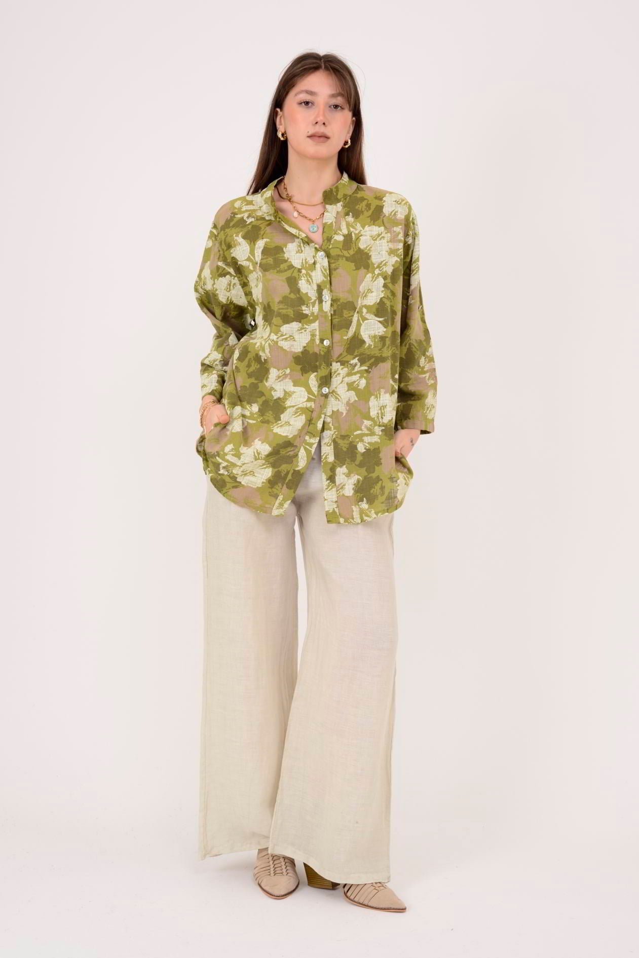 25003 BATİK DESEN GÖMLEK