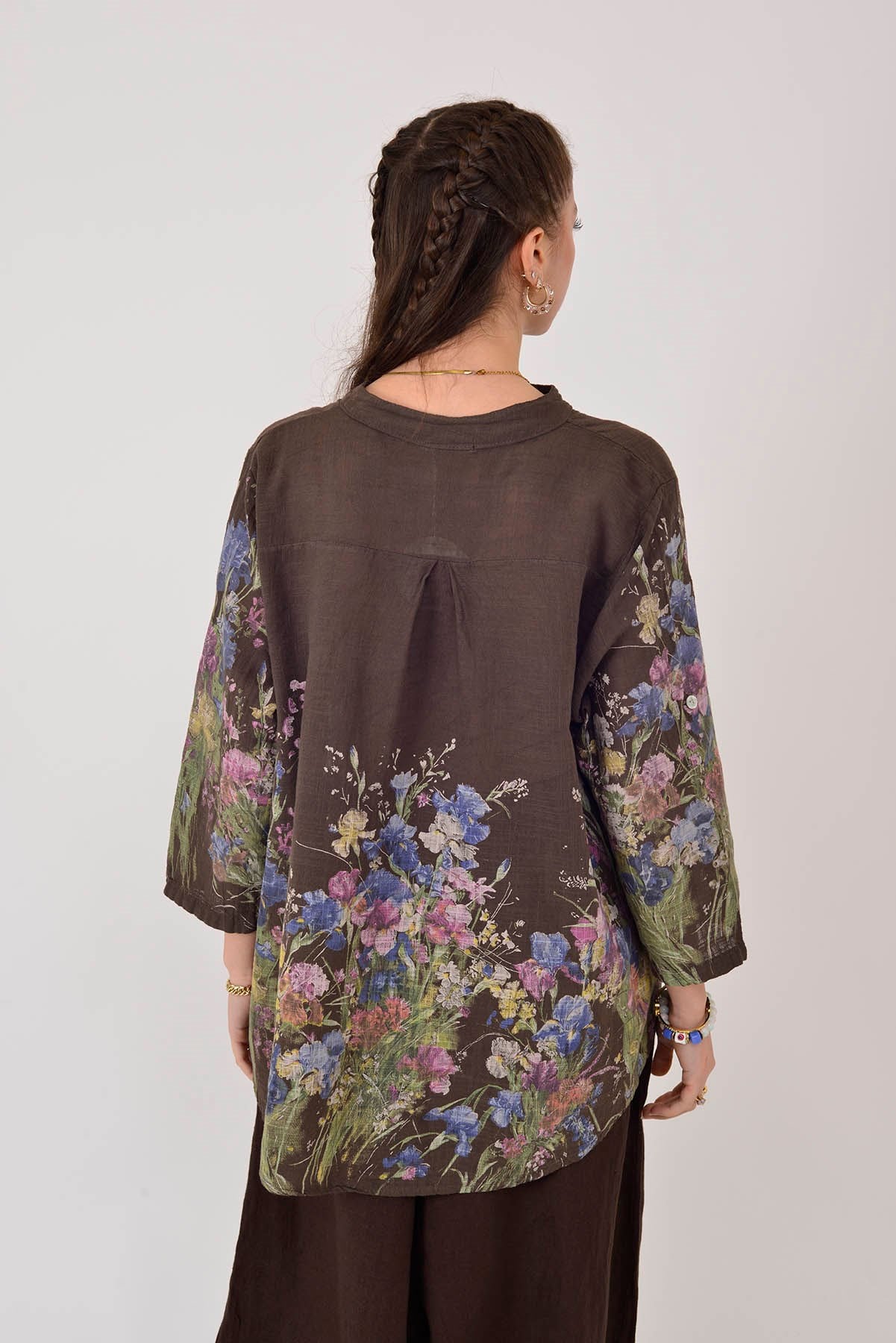 25003 ÇİÇEK DESEN GÖMLEK