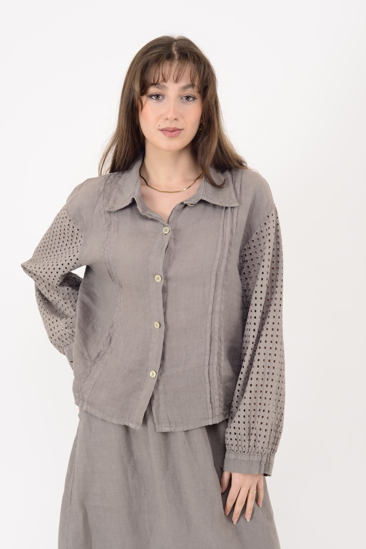 25595 FİSTO DETAYLI 2Lİ KETEN TAKIM