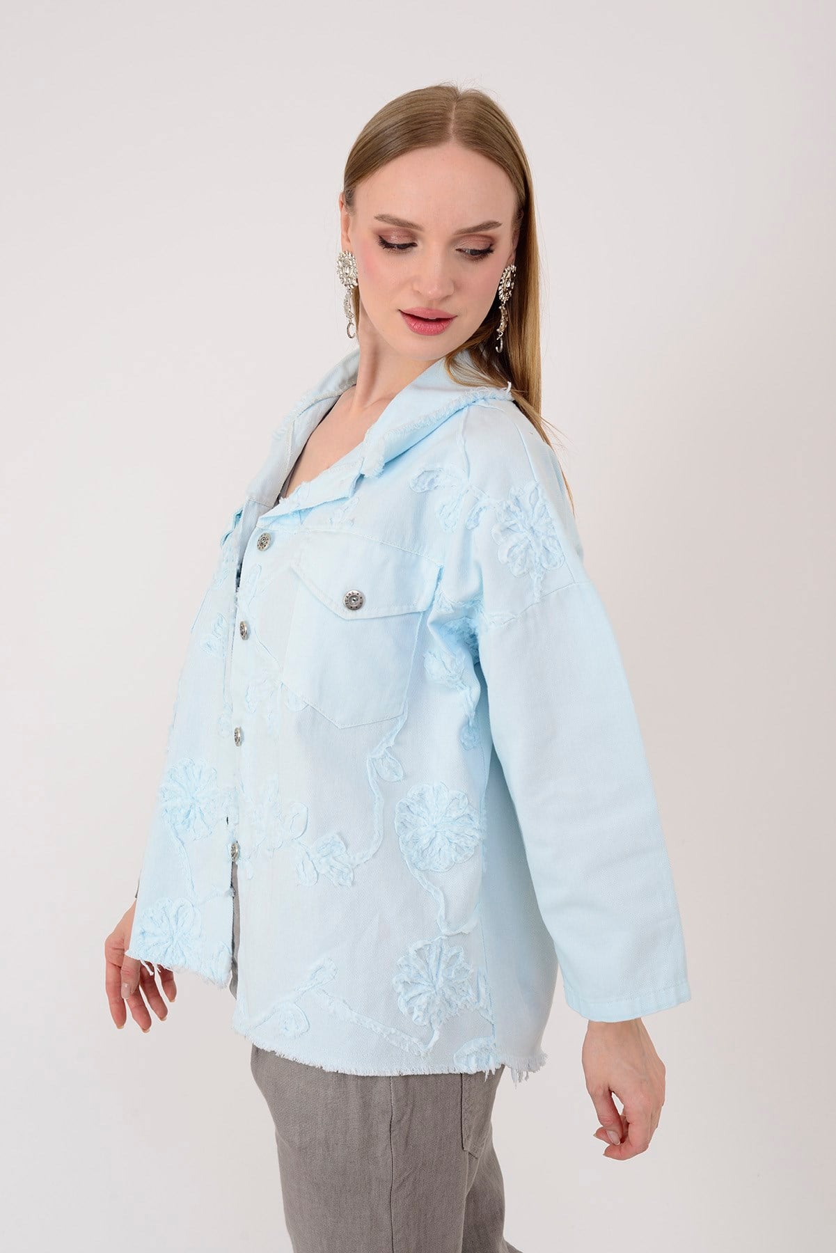 31006 KABARTMALI SARMAŞIK DESEN CEKET