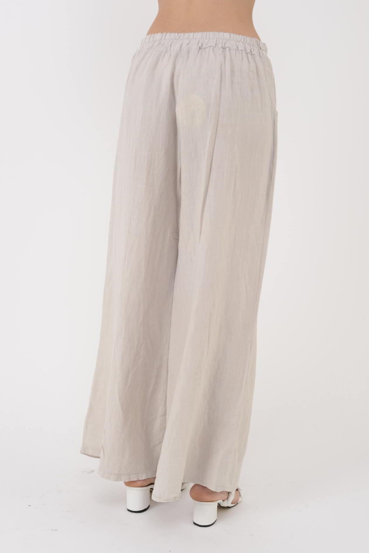 31507 GİZLİ CEP LASTİKLİ KETEN PANTOLON