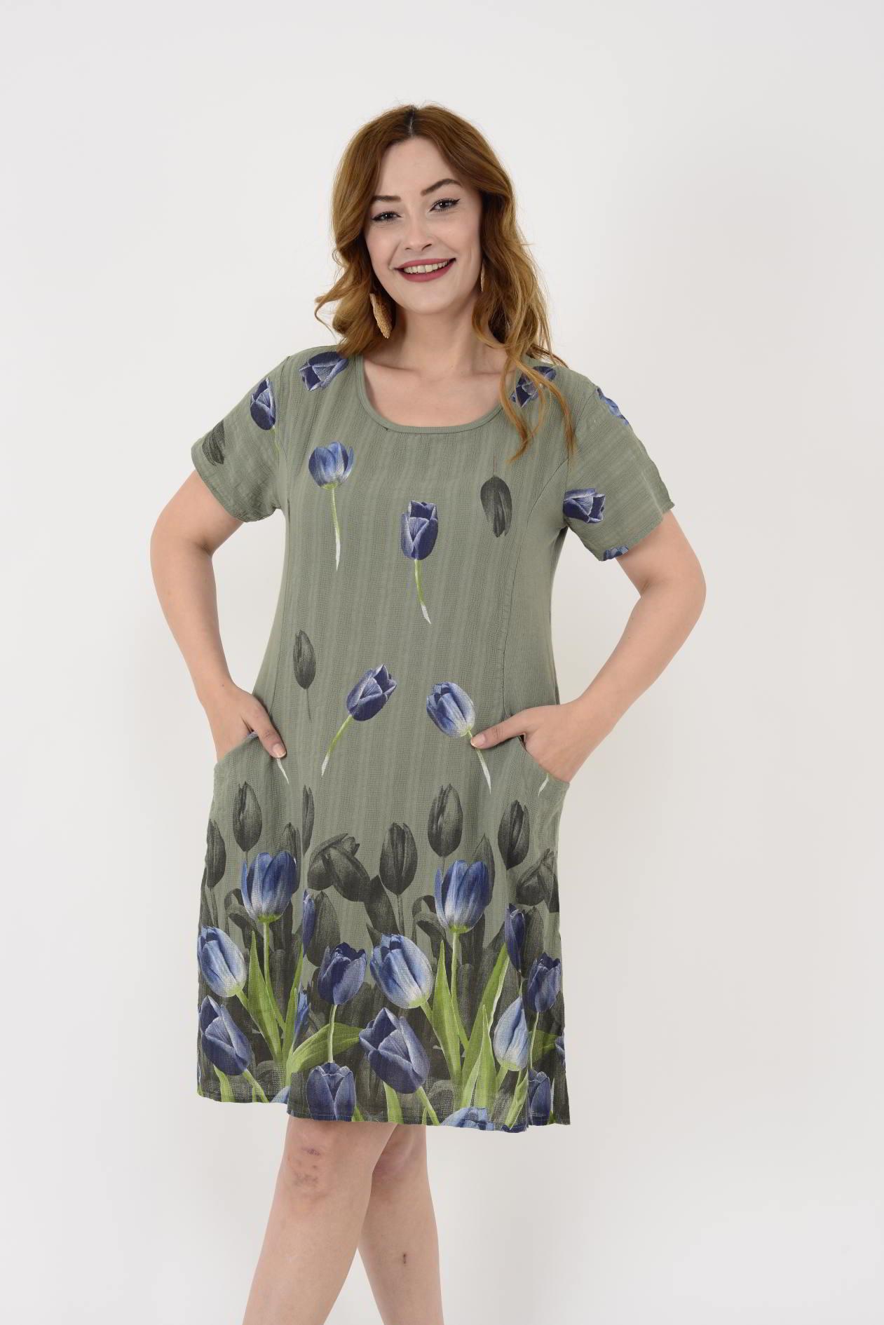 51017 LALE DESEN KISA ELBİSE