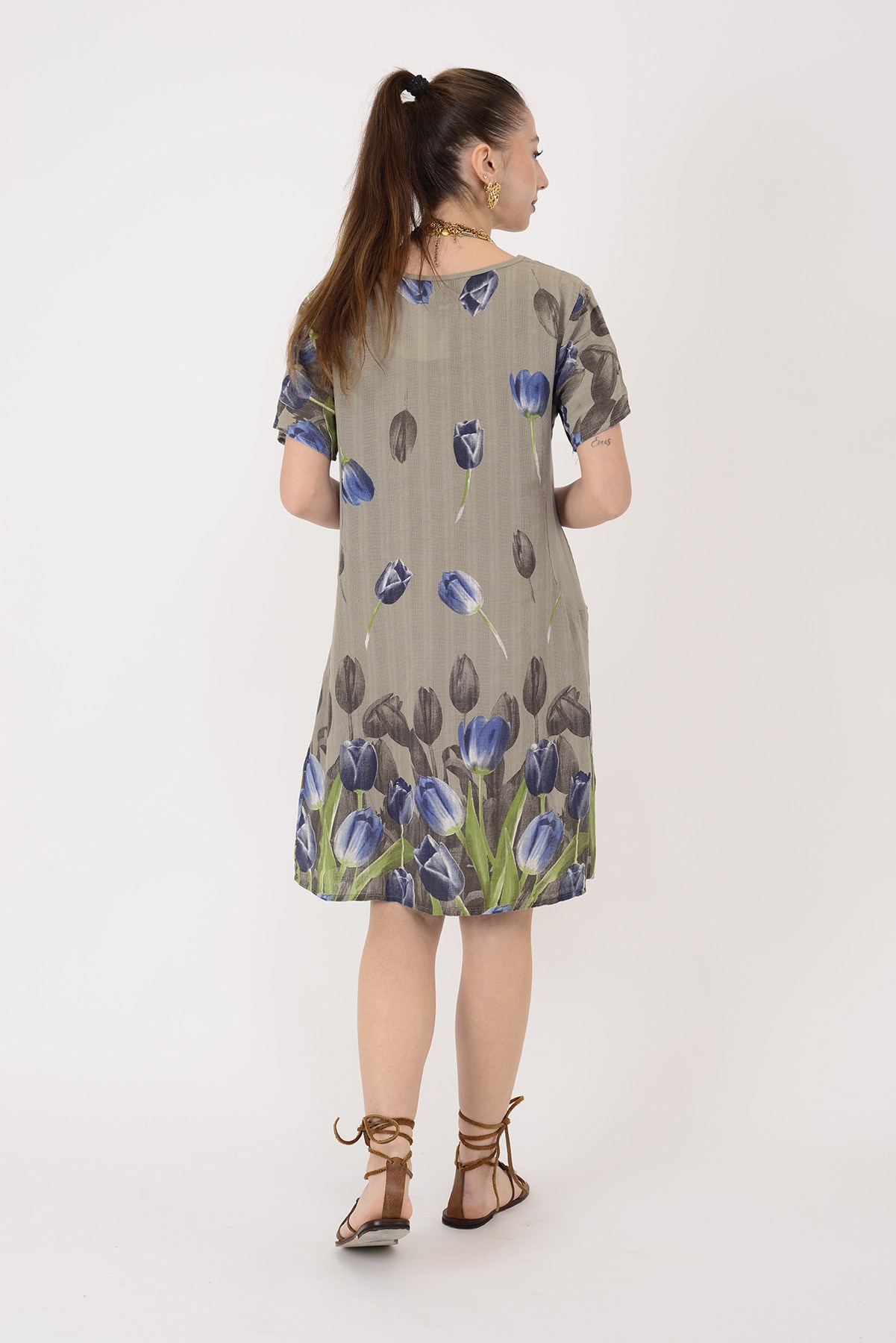 51017 LALE DESEN KISA ELBİSE
