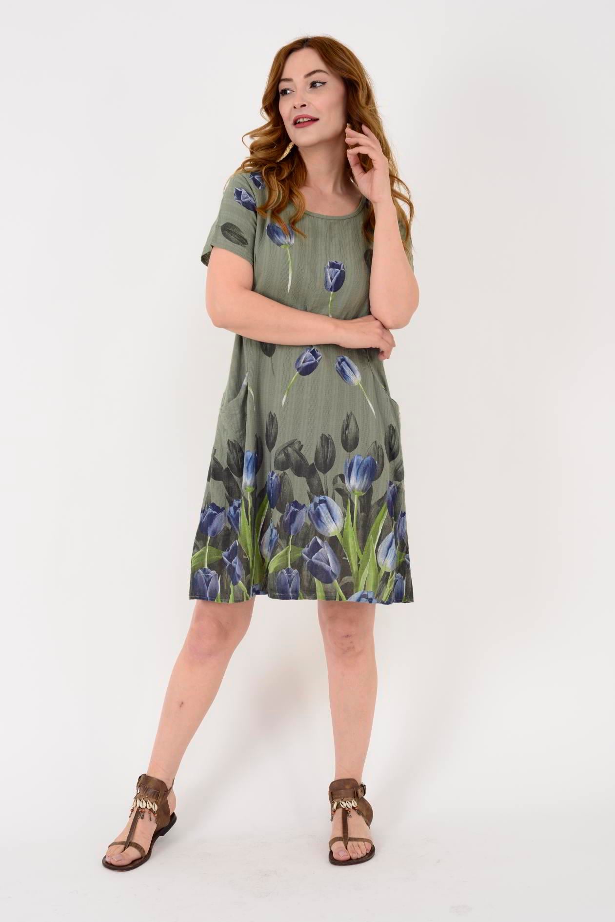 51017 LALE DESEN KISA ELBİSE