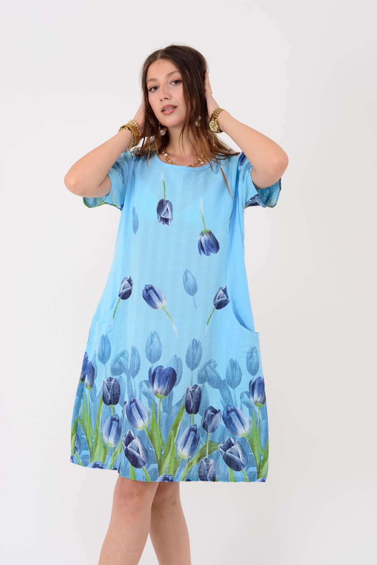 51017 LALE DESEN KISA ELBİSE