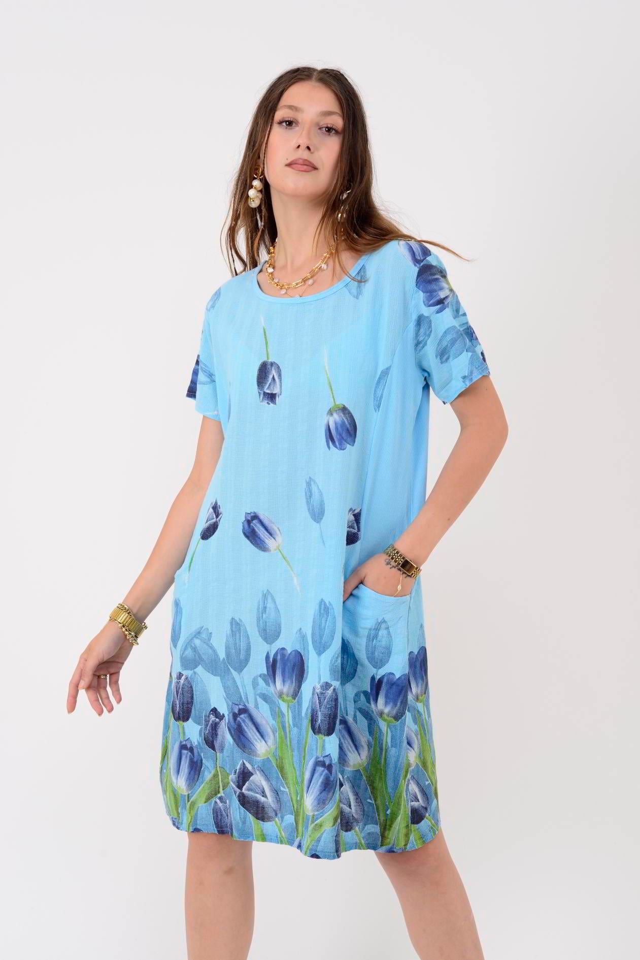 51017 LALE DESEN KISA ELBİSE