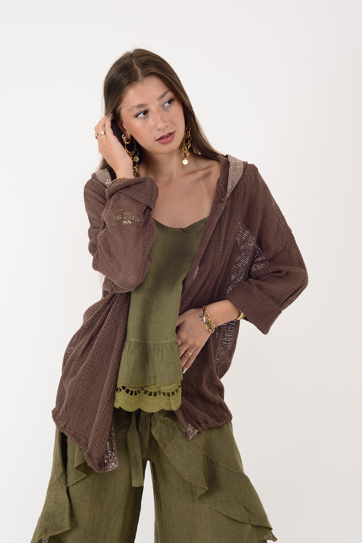 60992 STAR YILDIZ PAYET DETAYLI FİLELİ KAP