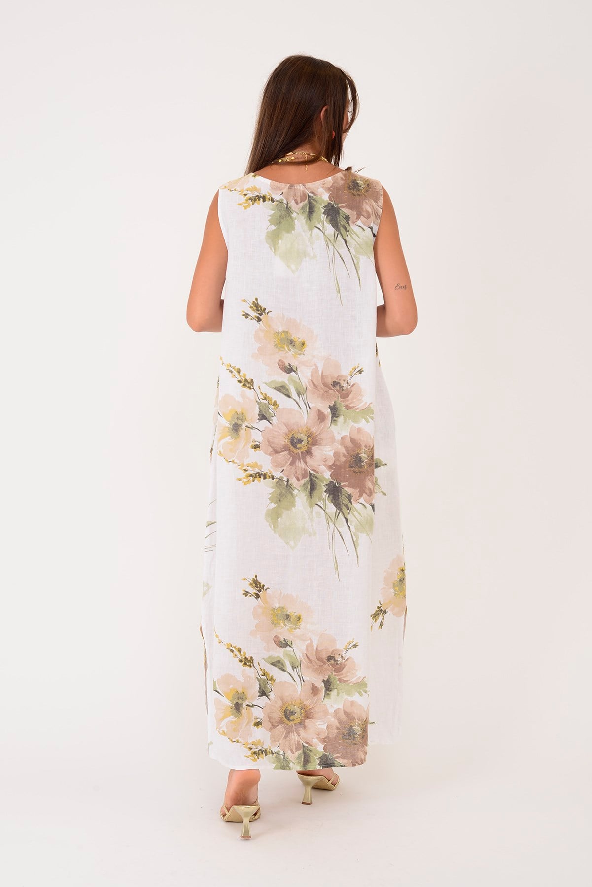 62189 BUKET DESEN BOLERO DETAYLI 2Lİ KETEN TAKIM