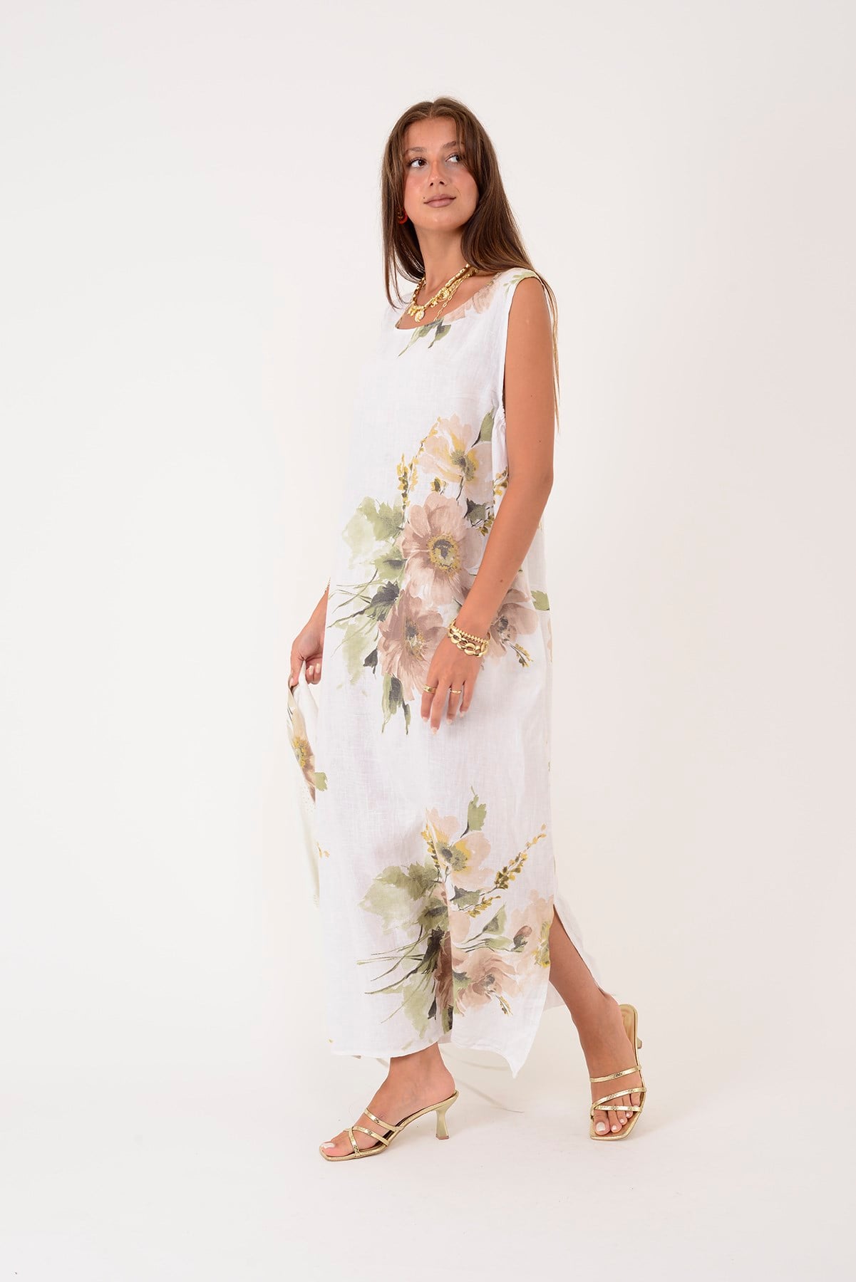 62189 BUKET DESEN BOLERO DETAYLI 2Lİ KETEN TAKIM