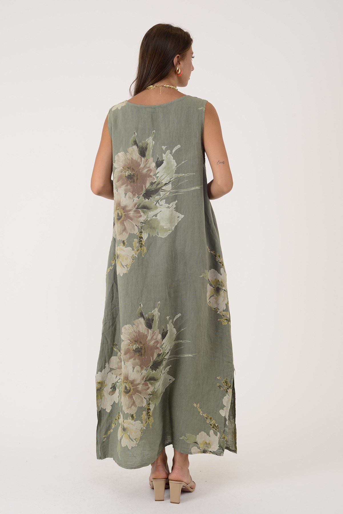 62189 BUKET DESEN BOLERO DETAYLI 2Lİ KETEN TAKIM