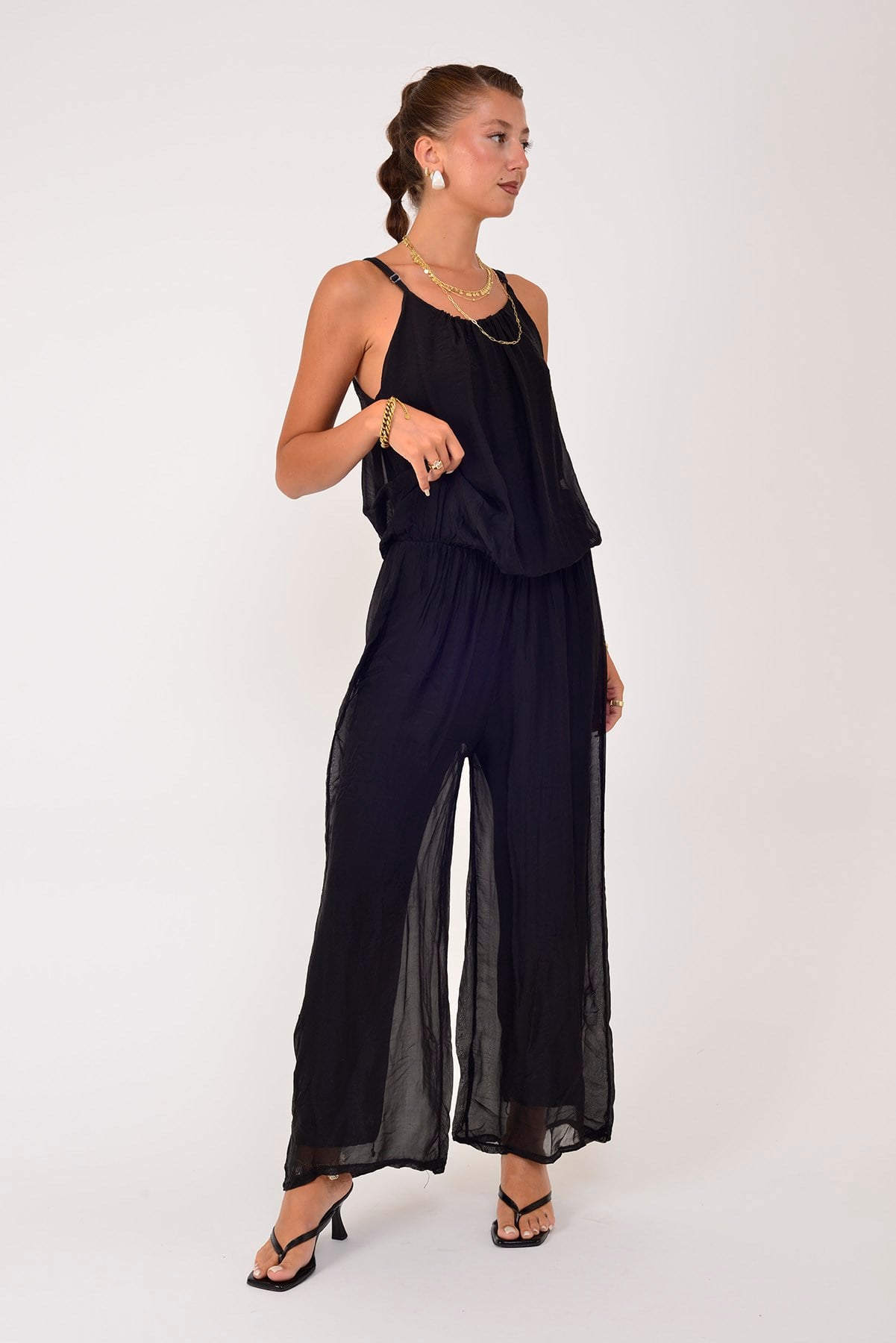 64926 BELİ LASTİKLİ ASKILI İPEK TULUM