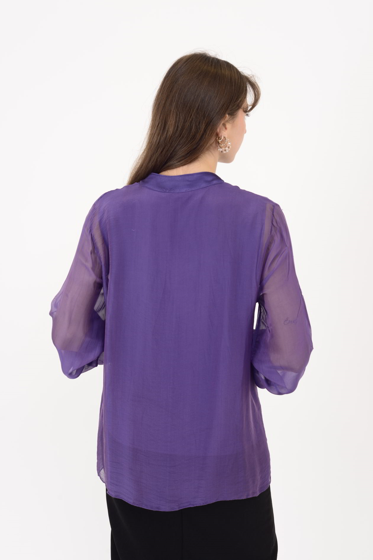 7322 COSTELLO FIRFIR DETAYLI İPEK BLUZ