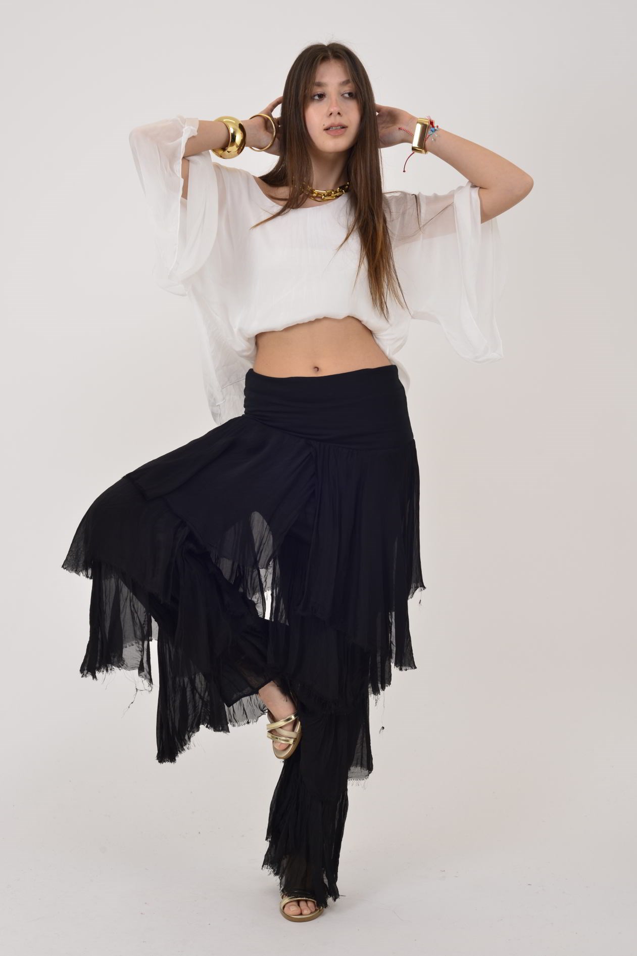 7539 KAT KAT İPEK PANTOLON