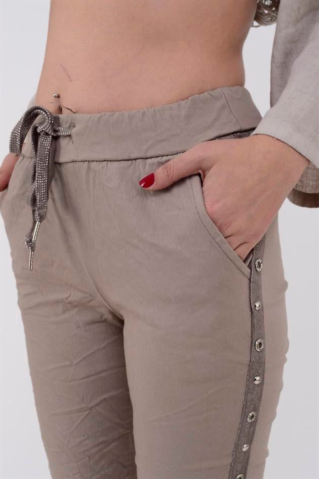 8162 ZIMBA DETAYLI GABARDİN PANTOLON