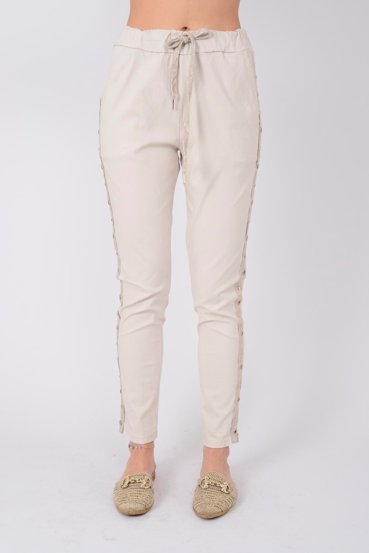8162 ZIMBA DETAYLI GABARDİN PANTOLON
