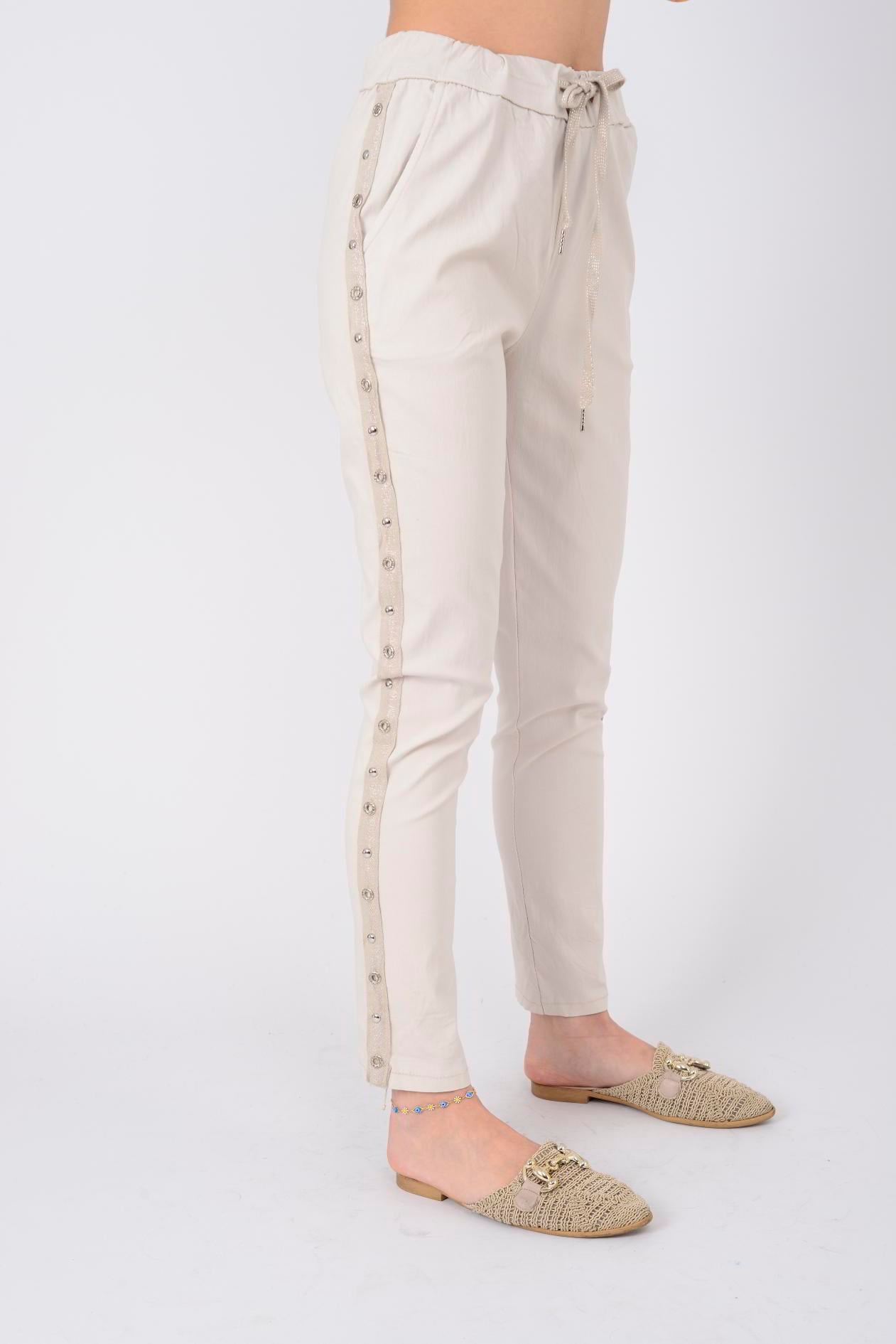 8162 ZIMBA DETAYLI GABARDİN PANTOLON