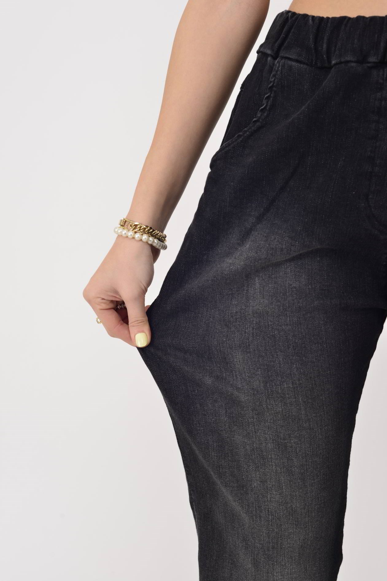 82150 BELİ LASTİKLİ KOT PANTOLON