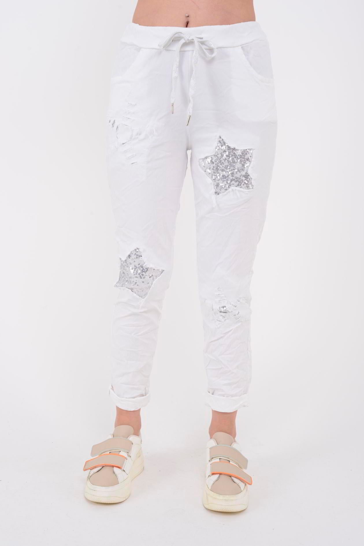 8333 PAYETLİ YILDIZ DETAY GABARDİN PANTOLON