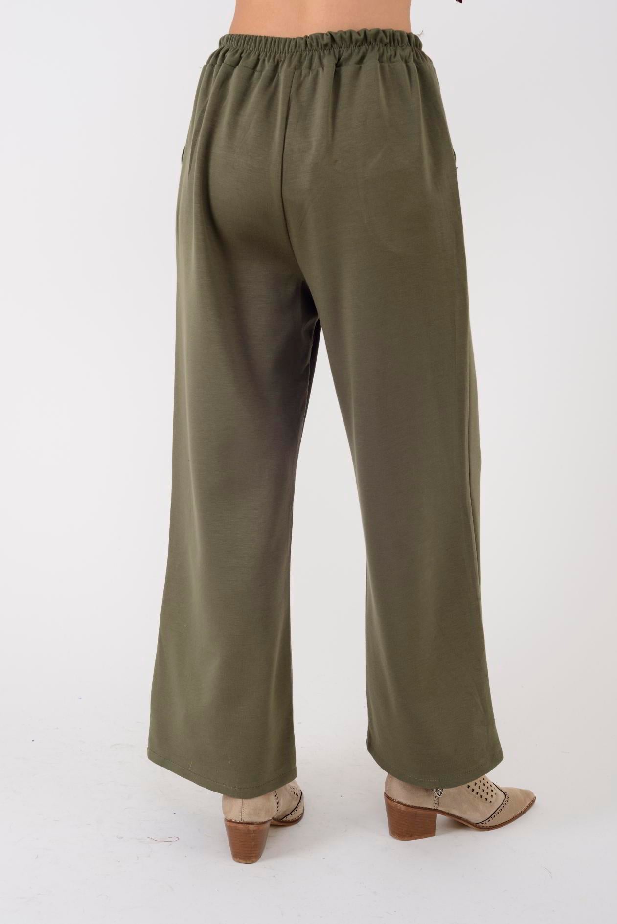 8573 DÜĞME DETAYLI MODAL PANTOLON