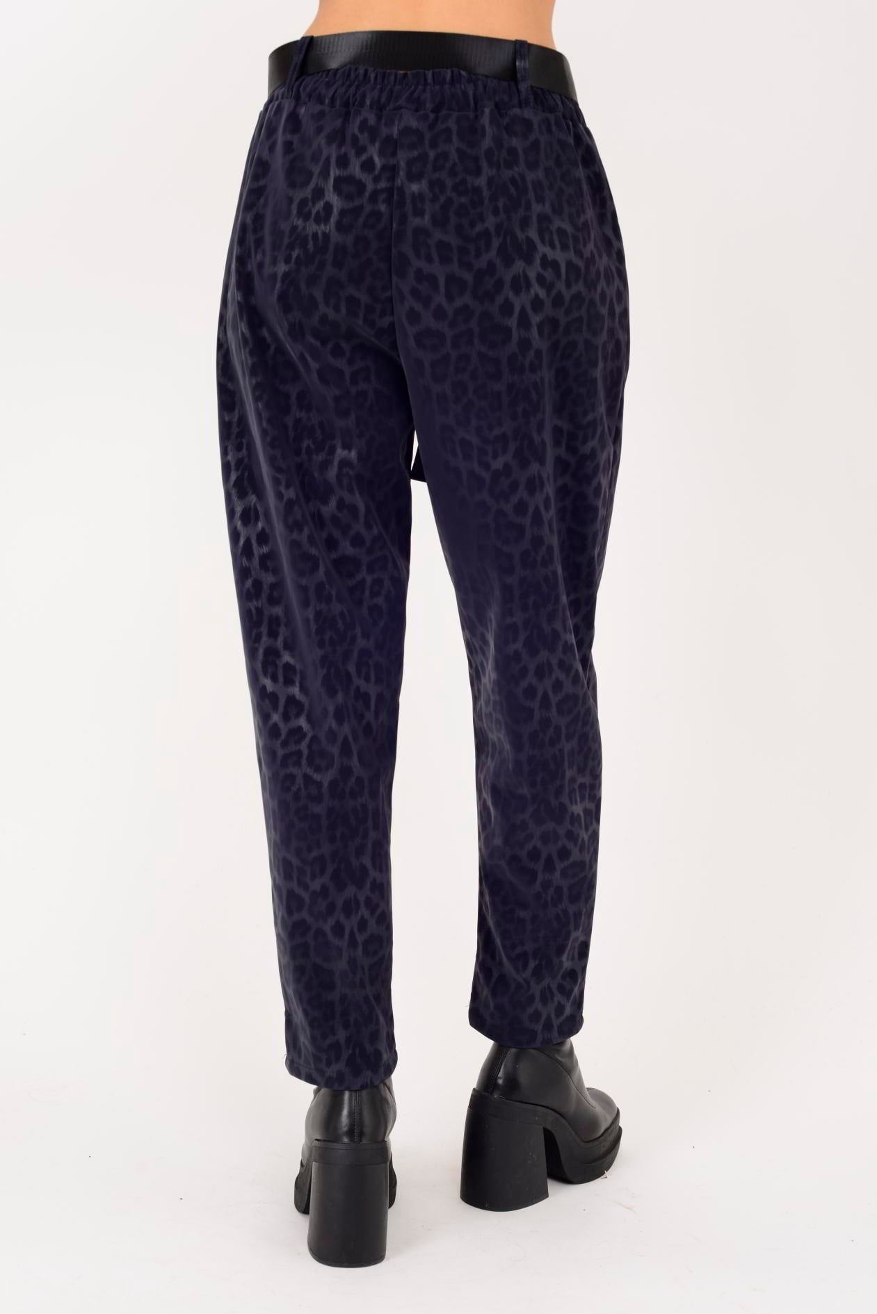 8600 KEMER DETAYLI LEOPAR DESEN PANTOLON