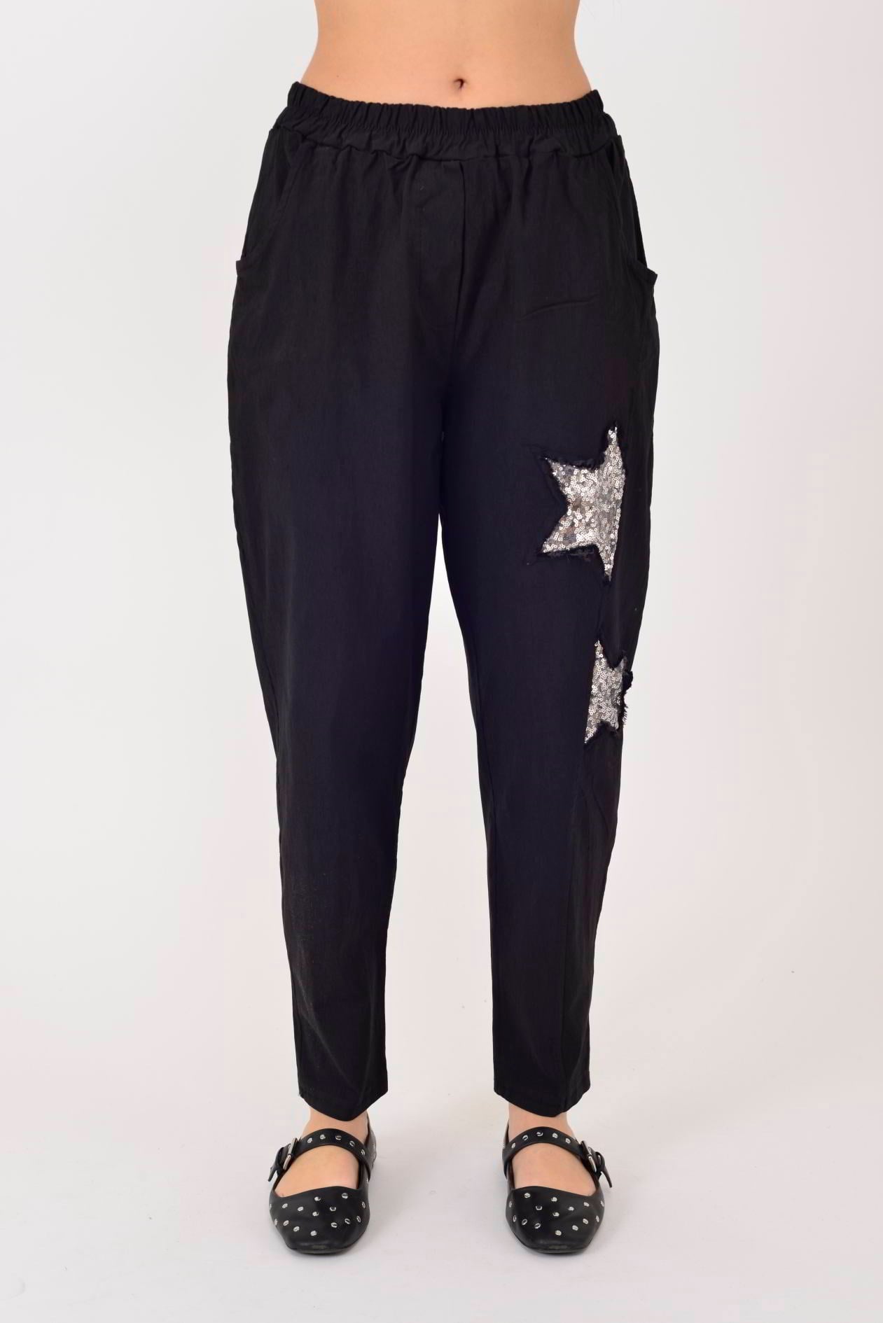 8635 STAR PAYET DETAYLI GABARDİN PANTOLON