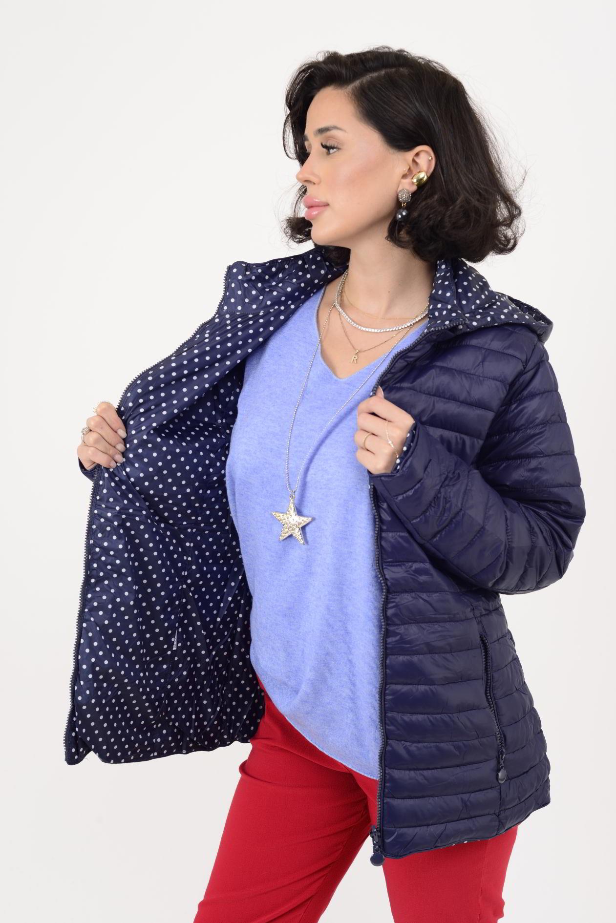 8966 TWIN PANTİYELİ ÇİFT TARAFLI KAPİTONE MONT