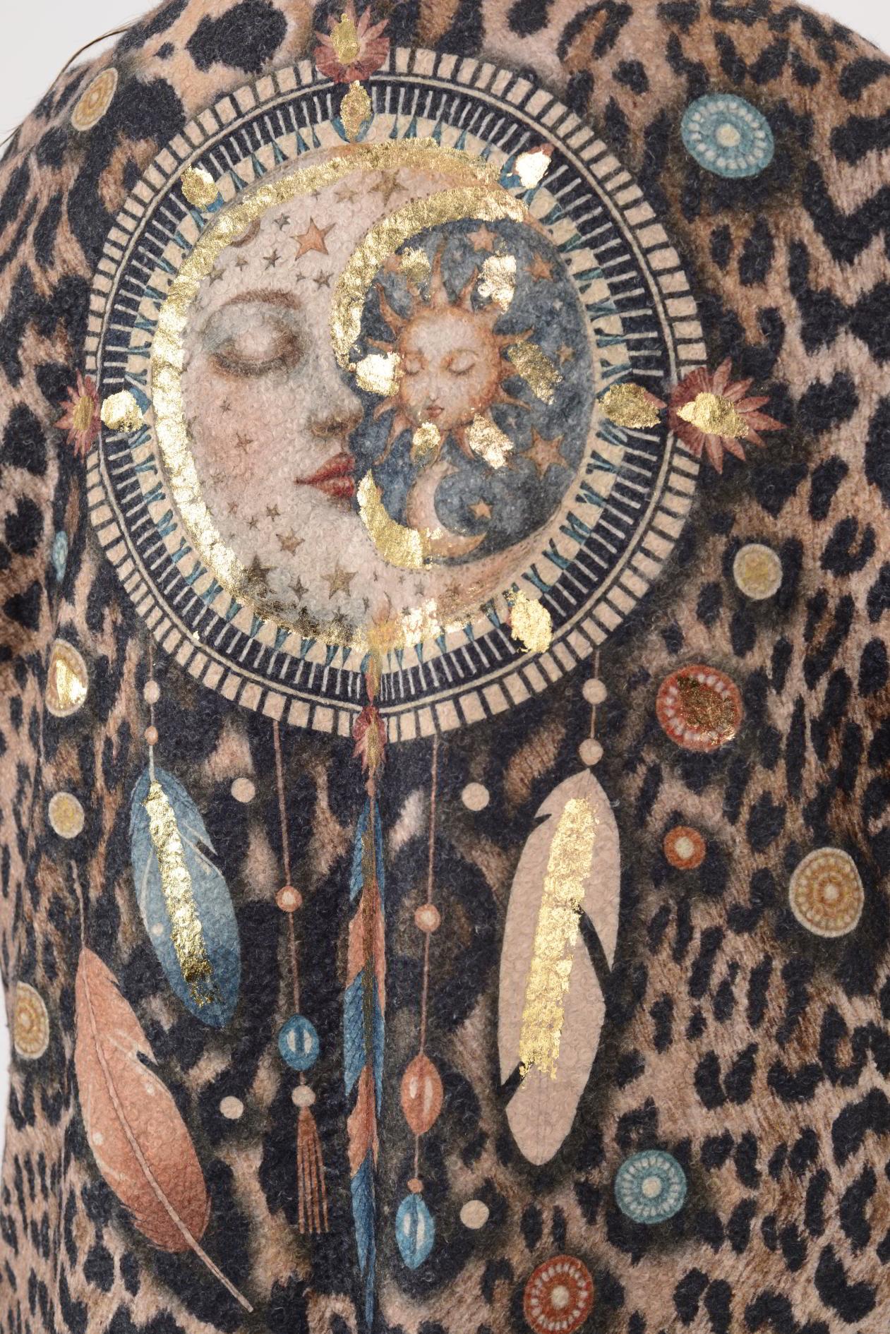 A3790 LEOPAR DETAY KEÇE KABAN