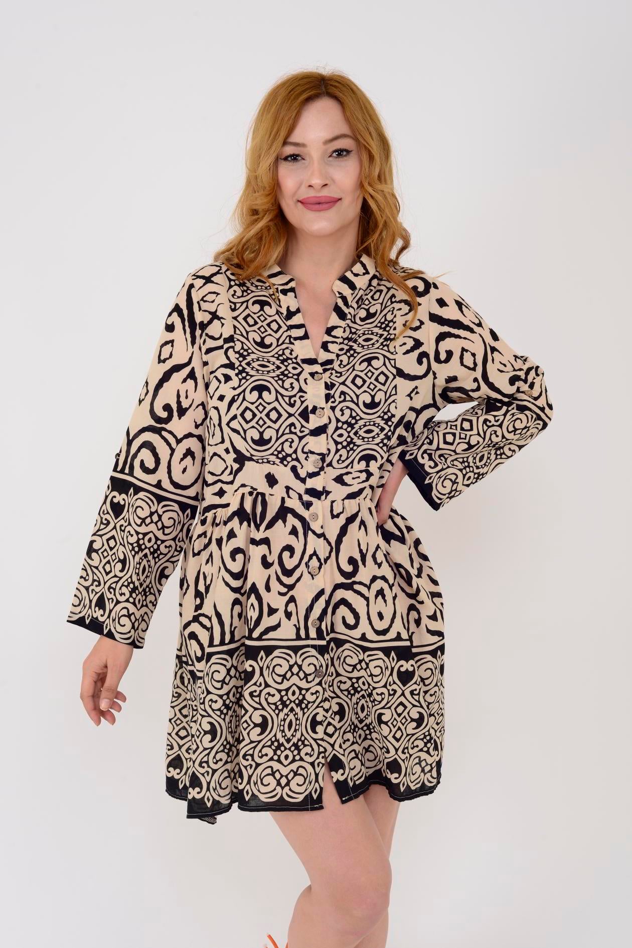 AN10526 REGINA VOLANLI KISA ELBİSE