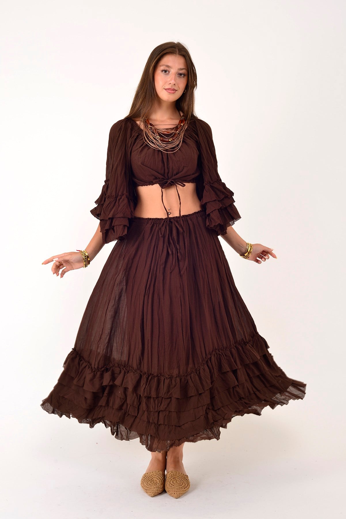AN10589 MARIA İSPANYOL KOL HAM BOHEM TAKIM