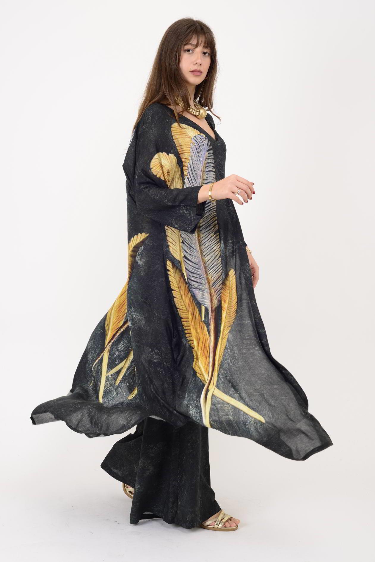 AN10712 FEATHER TAŞ DETAYLI TÜY DESEN TAKIM