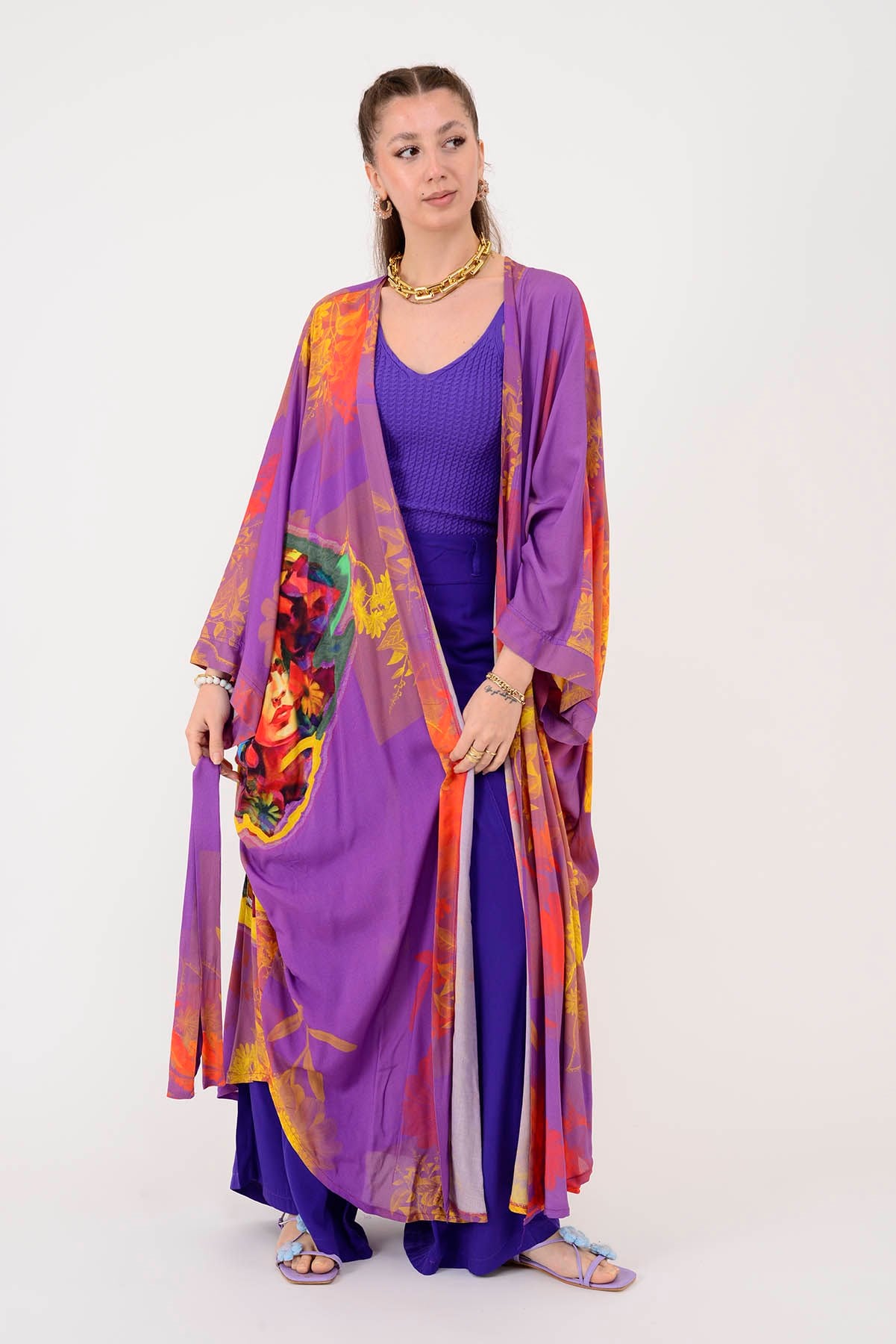 AN4013 FRİDA DESEN KİMONO