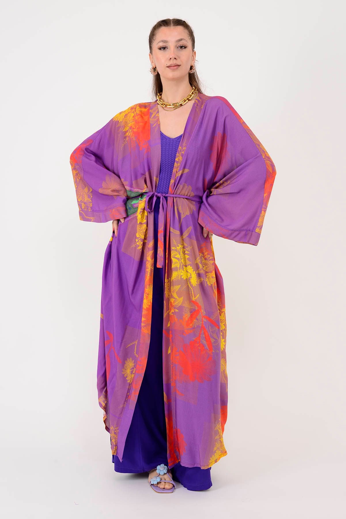 AN4013 FRİDA DESEN KİMONO