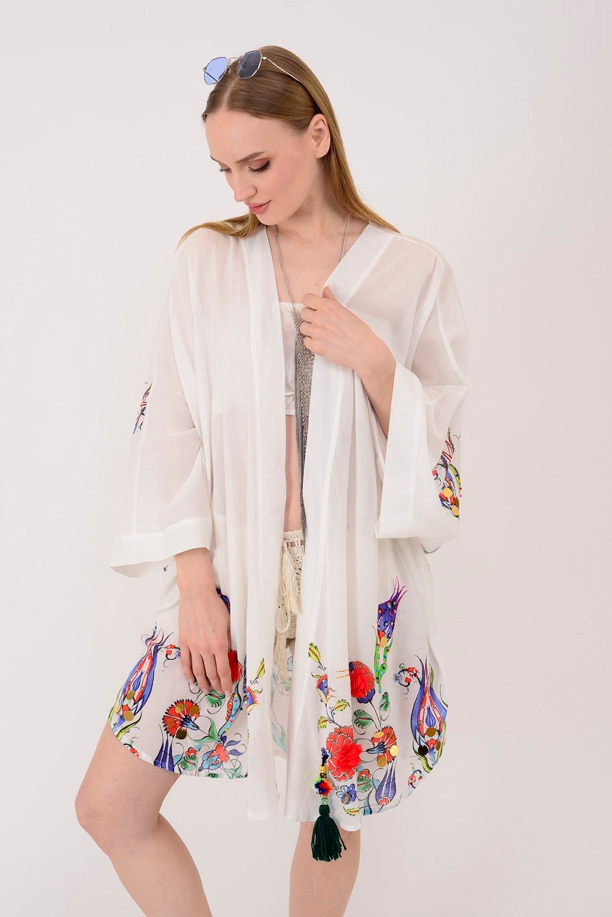 AN4015 LALE DESEN KİMONO