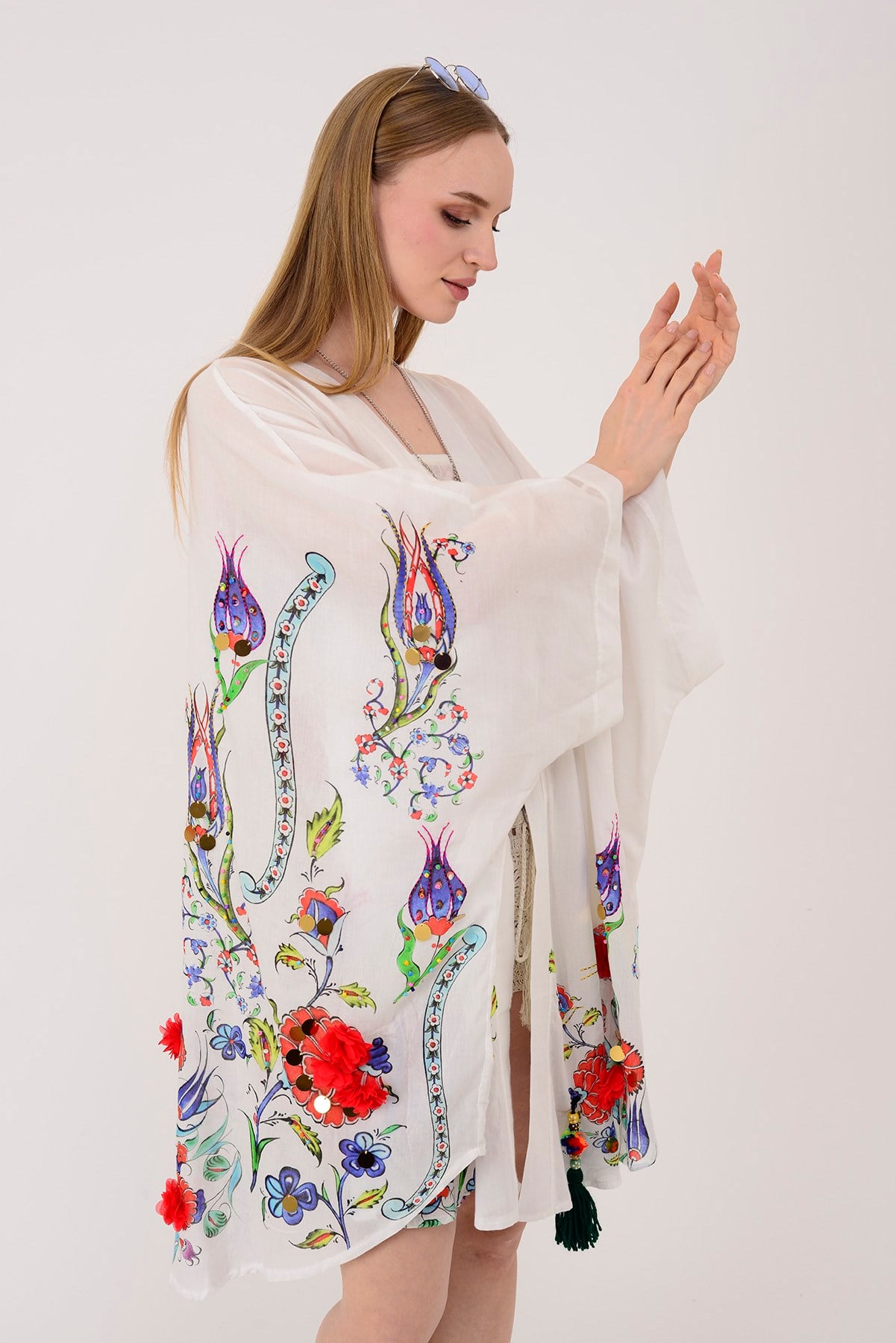 AN4015 LALE DESEN KİMONO