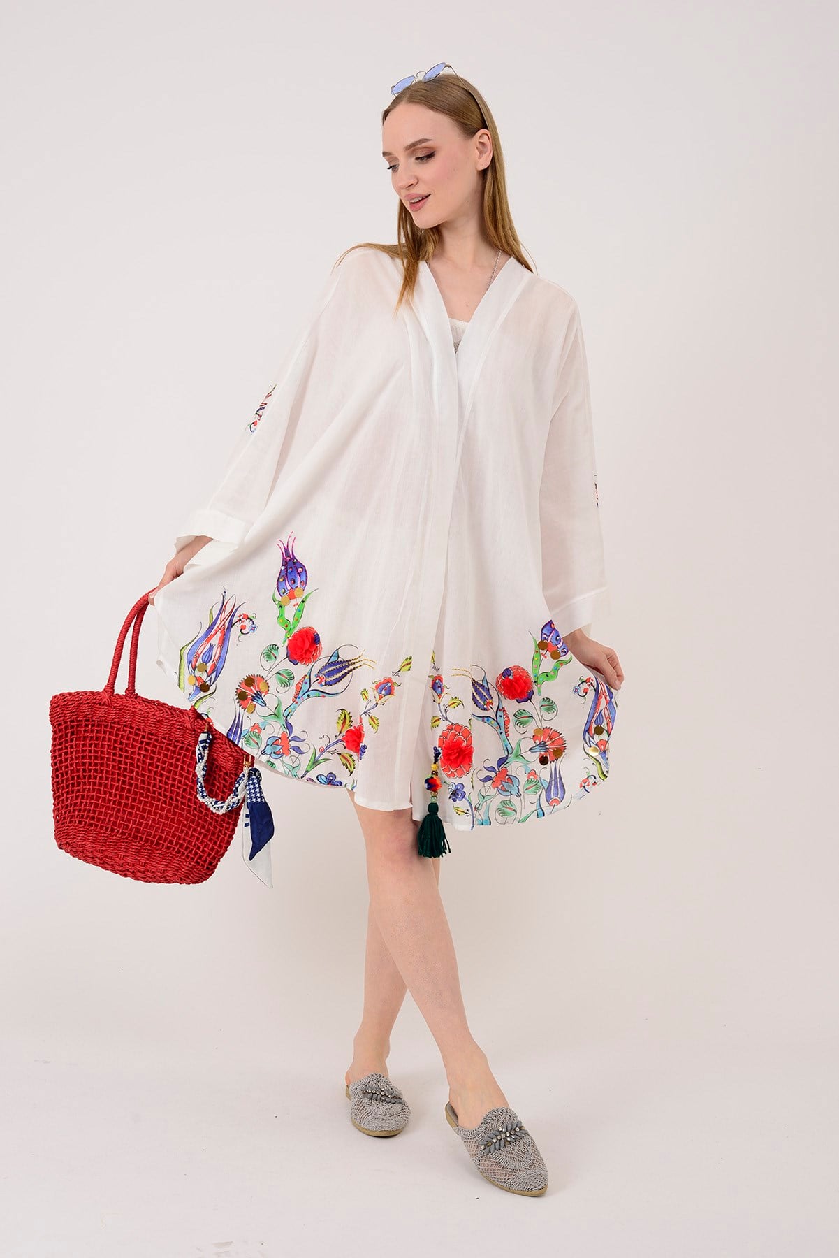 AN4015 LALE DESEN KİMONO