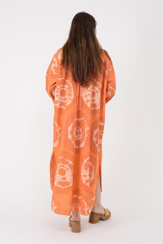 0166 BATİK DESEN GÖMLEK ELBİSE
