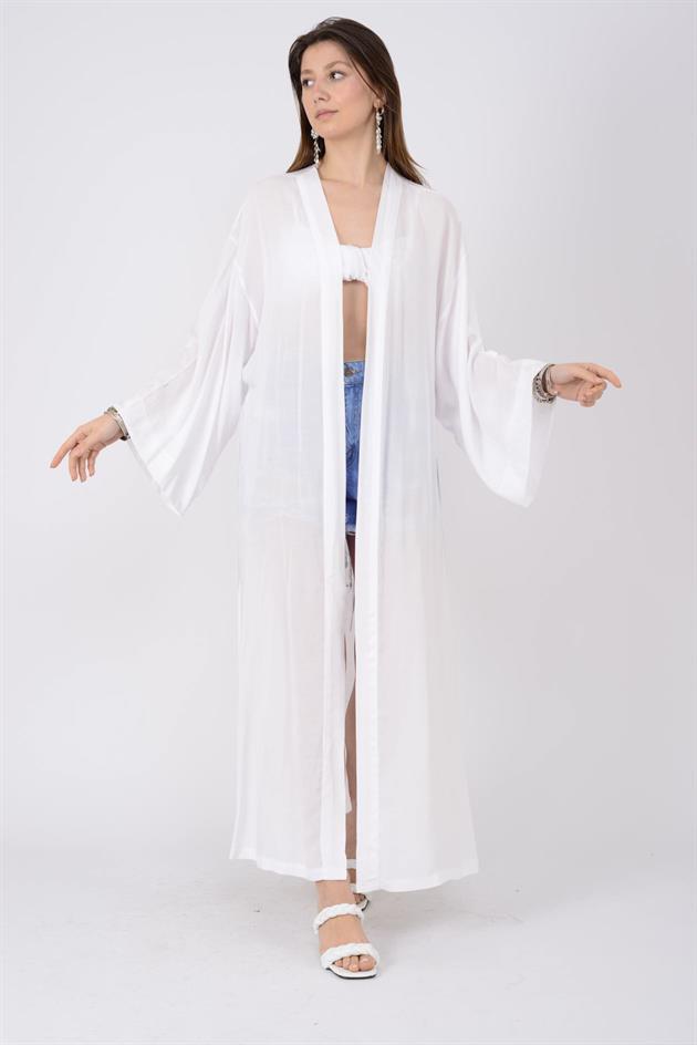 0583 PARROT PAPAĞAN DETAYLI KİMONO