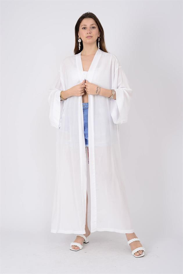 0583 PARROT PAPAĞAN DETAYLI KİMONO