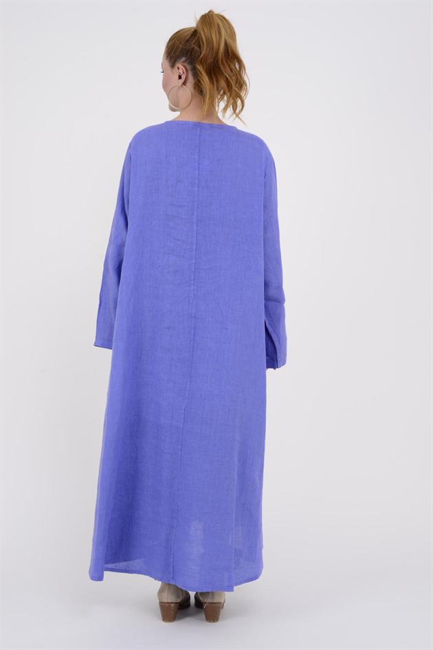 102181 LADİ KETEN ELBİSE